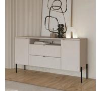 Arte Ore 26 Sideboard Cabinet 140 Cm In Cashmere - Soft-Tone Storage With Open Media Compartment