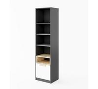 Arte Pok Tall Bookcase (H)1930mm (W)500mm (D)410mm - Grey & White Children's Bedroom Storage