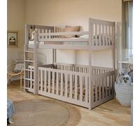 Arte Practical Cashmere Wooden Bunk Bed Cris With Cot Bed W98Cm - Safe Dual-Sleep Solution For Young Families