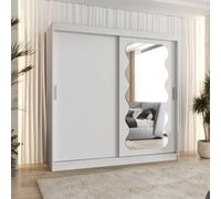 Arte Pristine White Spoti Sliding Door Wardrobe 2000mm X 2000mm X 620mm - A Bright And Elegant Storage Essential