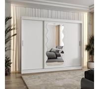Arte Pristine White Spoti Sliding Door Wardrobe 2500mm X 2000mm X 620mm - A Bright And Elegant Storage Essential