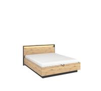 Arte Quant 02 - Stylish Eu King Size Ottoman Bed (160X200Cm) With Pneumatic Opening, Led Lighting And Underbed Storage