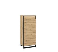 Arte Quant 07 Stylish Highboard Cabinet (H1400mm X W600mm X D410mm) With Led Lighting - Perfect Living Room Storage Solution