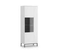 Arte Querty 07 Tall Display Cabinet In White Matt - Elegantly Showcase Your Treasures - W700mm X H1900mm X D410mm