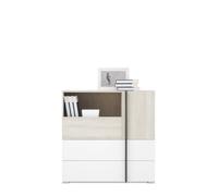 Arte Remo Sideboard Cabinet 90Cm Wilton Oak White And Anthracite With Drawers And Door