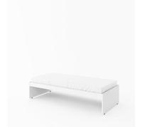 Arte Replay Minimalist Single Bed With Mattress - Versatile White Gloss, Customisable Handles - W2060mm X H440mm X D950mm