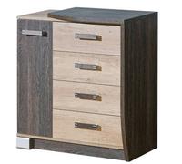 Arte Romero R14 Highboard Cabinet Right - Rustic Elegance In Oak Canyon, H870mm W800mm D460mm