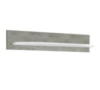 Arte Rondo 70 Contemporary Wall Shelf White And Concrete Grey (W)1300mm (H)220mm (D)195mm