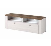 Arte Rustic Larona 41 Tv Cabinet 1400mm In Oak Sibiu Larche & Sonoma Truffle - Timeless Elegance H490mm D370mm