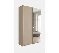 Arte Sand Beige Sliding Mirrored Wardrobe 120Cm - Modern Calm, Smart Storage