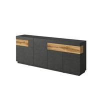 Arte Silke 25 Sideboard Cabinet In Matera & Wotan Oak - Modern With Two Drawers & Eight Compartments - W2190mm X H850mm X D400mm