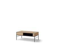 Arte Sleek Oak Linear Coffee Table H450mm W1100mm D600mm - Modern Design With Open Storage
