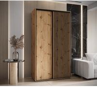 Arte Sleek Sapporo Sliding Door Wardrobe For Modern Storage Needs - Oak Artisan (H)2050mm (W)1300mm (D)600mm