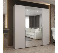 Arte Soothing Cashmere Hinged Door Wardrobe 200Cm - Calm Storage With Mirrored Panels