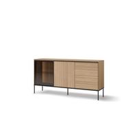 Arte Sophisticated Oak Linear Display Sideboard H850mm W1670mm D410mm - Modern Design With Led Lighting
