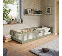Arte Star Olive Single Bed 90 X 200Cm With Foam Mattress, Guardrails And Solid Pine Frame