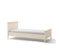 Arte Story Bed With Mattress - Beige & Oak Vincenza, Eu Single 120X200Cm, Optional Under-Bed Storage
