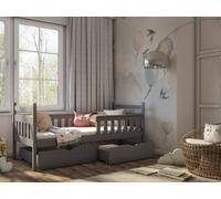 Arte Stylish Graphite Emma Single Bed With Storage (H)85Cm (W)198Cm (D)97Cm - Space-Saving Design