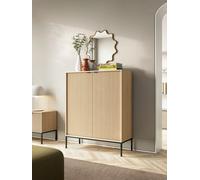 Arte Stylish Oak Vincenza Highboard Cabinet 104Cm - Storage With A Modern Flair