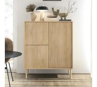 Arte Tavo 104 Cm Highboard Cabinet In Oak Cremona And Oak Sonoma With 3 Doors