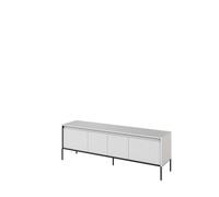 Arte Trend 05 Tv Cabinet In White Matt - Ripple Front Design With Push-To-Open Doors & Cable Management - W1670mm X H560mm X D400mm