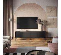 Arte Trend Chic Large Tv Cabinet With Led Lighting And Fluted Fronts (H)560mm (W)1930mm (D)400mm - White Matt