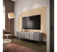 Arte Trend Elegant Tv Cabinet With Decorative Led Lighting (H)560mm (W)1670mm (D)400mm - Light Grey