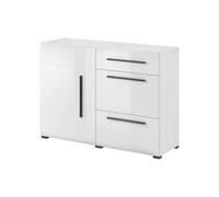Arte Tulsa Modern White Gloss Sideboard Cabinet - W1200mm X H860mm X D390mm