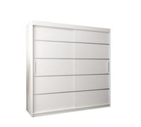 Arte Verona 01 Contemporary 2 Sliding Door Wardrobe 9 Shelves 2 Rails White Matt (H)2000mm (W)2000mm (D)620mm