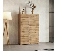 Arte Visby Highboard Cabinet 92 Cm In Oak Wotan - Warm Tall Storage For Family Essentials