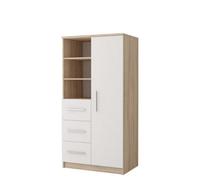 Arte Warm Oak Sonoma Tall Cabinet H1600mm W800mm D400mm - Natural Elegance For Cosy Interiors