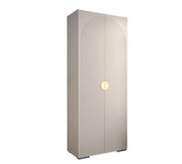 Arte White Manhattan I Elegant Compact Hinged Door Wardrobe W1000mm H2370mm D470mm - 2 Doors, 10 Shelves