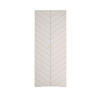 Arte White Manhattan Iv Elegant Hinged Door Wardrobe W1000mm H2370mm D470mm - 2 Doors, 10 Shelves