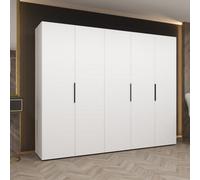 Arte White Marbella I Hinged Door Wardrobe 250Cm - Spacious, Bright Storage For A Modern Home