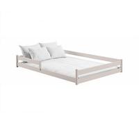 Arte Wooden Bed Fini Eu Double - Cashmere Pine, Low Profile Bed With Secure Side Rails & Slat Kit