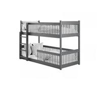 Arte Wooden Bunk Bed Boston Graphite - Structured Pine Design With Reversible Ladder