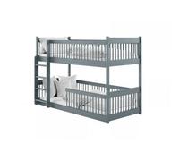 Arte Wooden Bunk Bed Boston Grey - Space-Saving Pine Frame For Shared Bedrooms