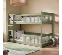 Arte Wooden Bunk Bed Boston Olive W198Cm X H130Cm X D97Cm - Sustainable Pine Frame With Split Design