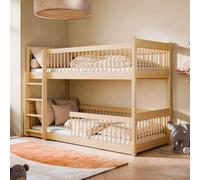 Arte Wooden Bunk Bed Boston Pine - Classic Solid Wood Design With Reversible Ladder