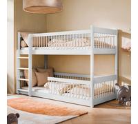 Arte Wooden Bunk Bed Boston White - Crisp Pine Frame With Convertible Layout