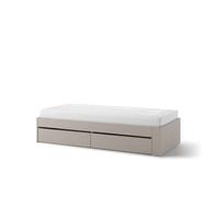 Arte Woow 12 Eu Single Bed In Beige - Extendable Bed With Storage Drawers