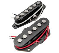 Artec Alnico 5 Big Pole Piece Neck Bridge Pickups Set for Tele Style Electric Guitar, Black