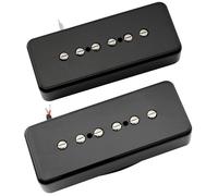 Artec ASA90 Alnico 5 P90 Soapbar Single Coil Pickup Electric Guitar Neck Bridge Pickups Set, Black