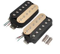 Artec HBA115 Alnico 5 Uncovered Standard Humbucker Electric Guitar Neck Bridge Pickup Set, Zebra