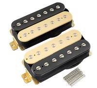 Artec HBA117 Alnico 5 Uncovered Humbucker 7-String Electric Guitar Neck Bridge Pickups Set, Zebra