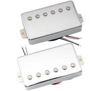 Artec LPA210 Alnico 5 Covered Humbucker Neck Bridge Pickups Set for Les Paul Style Electric Guitar, Chrome