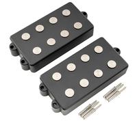 Artec MMC4 Ceramic Magnet Soapbar Style Bass Pickup Neck Bridge Pickups Set 12.6K for 4-String MusicMan Style Bass, Black