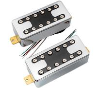 Artec MVH6A Alnico 5 Neo Traditional H Filtertron Style Humbucker Electric Guitar Neck Bridge Pickups Set, Chrome
