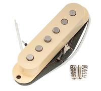 Artec SSA-12 Vintage Style Staggered Alnico 5 Single Coil Neck Pickup 6.3K for Strat Style Electric Guitar, Cream