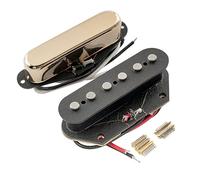 Artec TFA40 TRA44 Alnico 5 Standard Neck Bridge Pickup Set for Tele Style Electric Guitar, Gold/Black